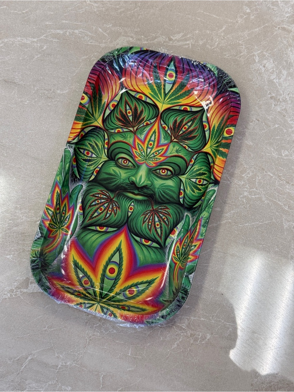 Green Psychedelic Trippy Tray